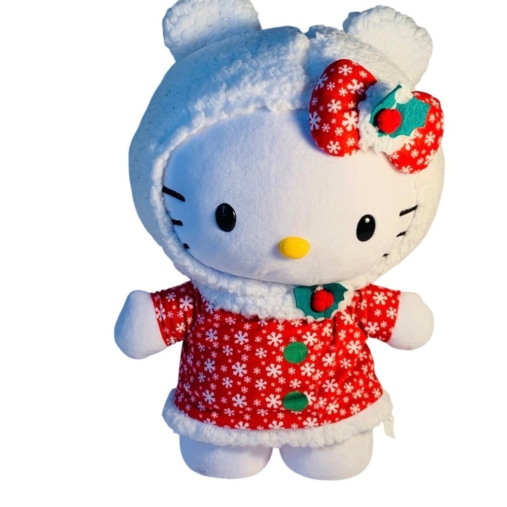 Hello Kitty Holiday‎ Greeter Plush Red Snowflake Outfit 2024 NWT Festive